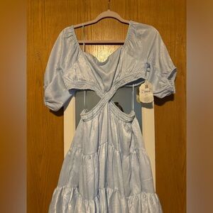 Altar'd State blue cut out dress